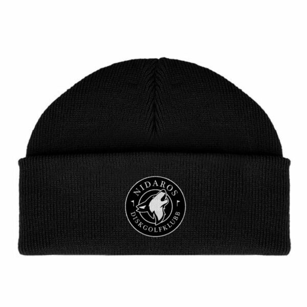 nidaros logo beanie sort black unisex